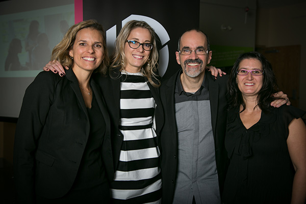Les co-fondateurs du Magazine ID. De gauche à droite : Stéphanie Savard, Marie-Orphée Duval, Robert Bisson et Valérie Chartrand.